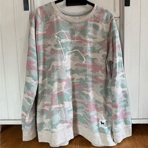 Black Dog Camo Dog Print Sweatshirt